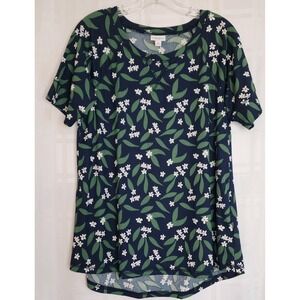 LuLaRoe "PERFECT‎ T" -Blu And Green Size Medium
